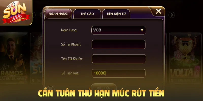Cần tuân thủ hạn mức rút tiền