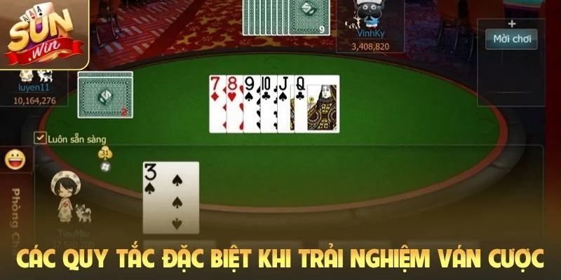 Có các quy tắc đặc biệt khi trải nghiệm ván cược