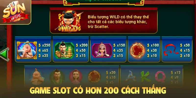 Game slot có hơn 200 cách thắng