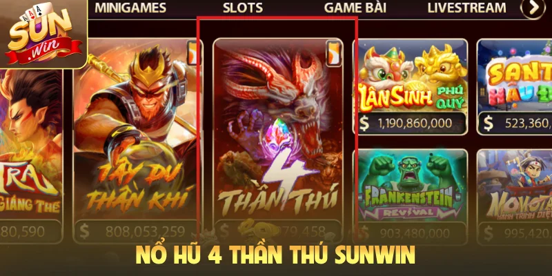 Nổ hũ 4 Thần Thú Sunwin