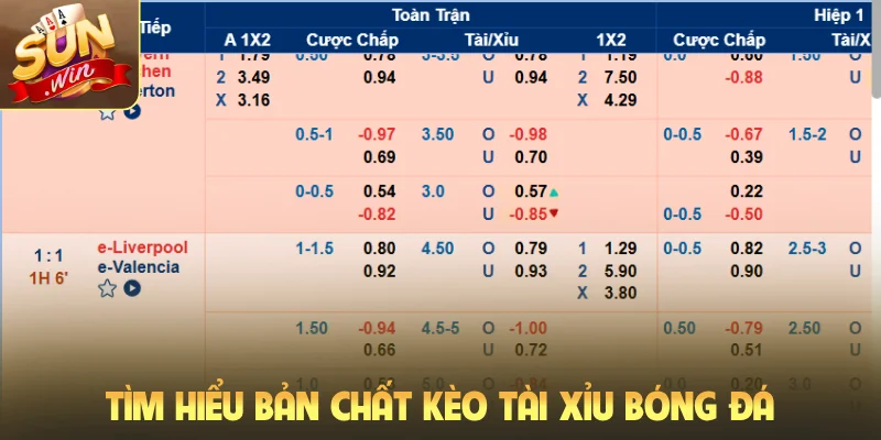 Tìm hiểu bản chất kèo Tài Xỉu bóng đá